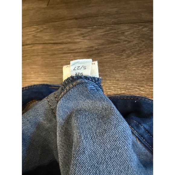 Happily Grey Women Blue Denim Flare Jeans Button Detail Size 5 27 - Picture 5 of 9